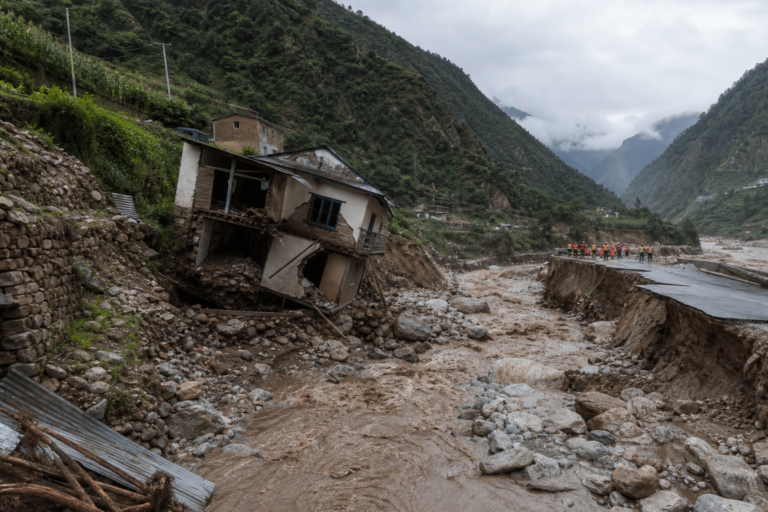 Editorial illustration for At Least 160 Dead After Himalayan Flash Floods Hit Nepal-China Border