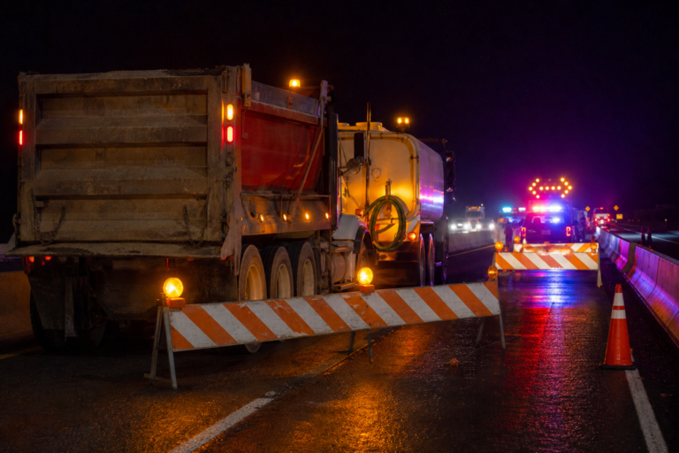 Editorial illustration for Dump Truck Driver Killed in I-476 Work-Zone Crash in Montgomery County