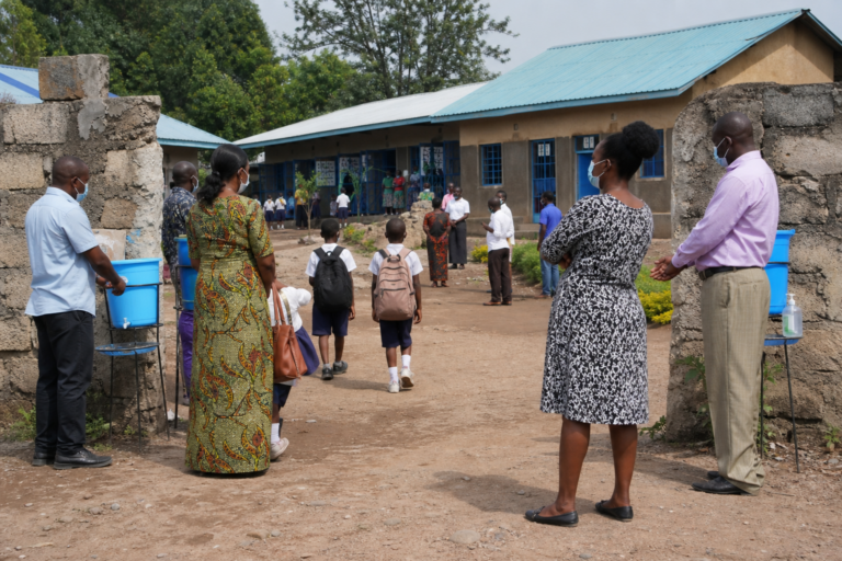 Editorial illustration for Teachers and Parents in Eastern Congo Seek Ebola Delay to School Reopening