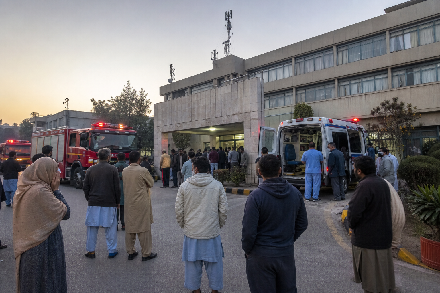 Editorial illustration for Pakistan Suspends 8 Officials After Hospital Nursery Fire Kills 14 Newborns