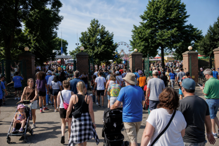 Editorial illustration for Minnesota State Fair draws record 155,185 on opening day