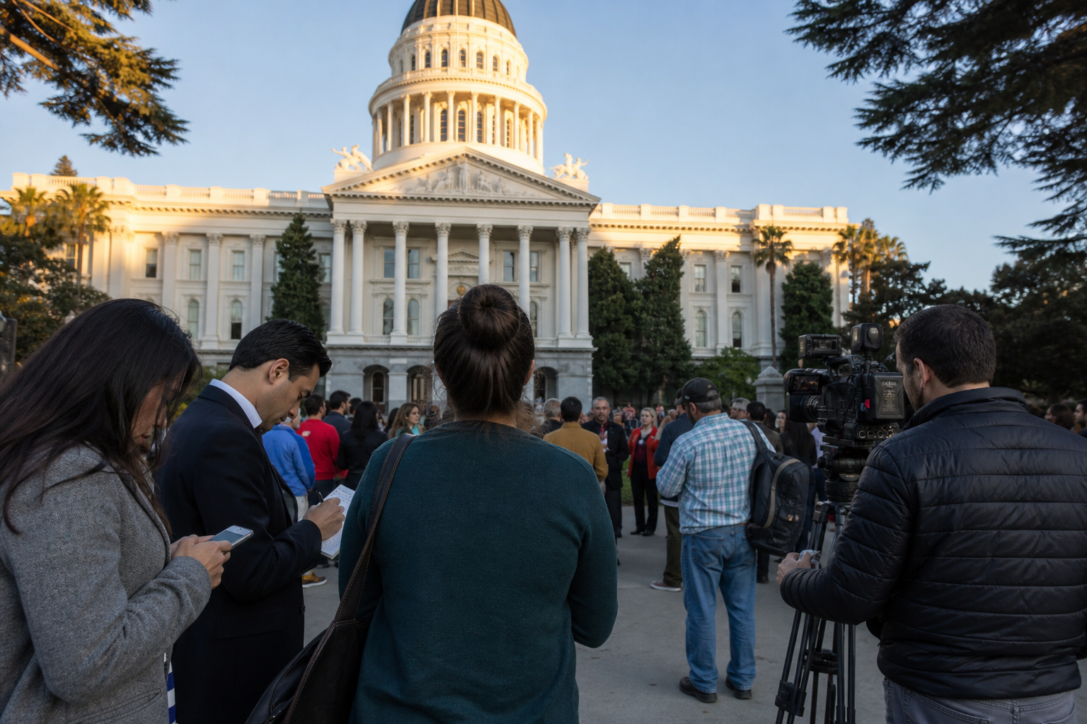 Editorial illustration for California’s New Immigration-Services Privacy Law Does Not Take Effect Until 2027. Its Free-Speech Fight Is Already Here.
