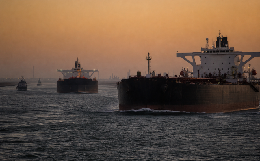 Editorial illustration for Oil Surges Above $105 as U.S.-Iran Tanker War Deepens the Economic Fallout