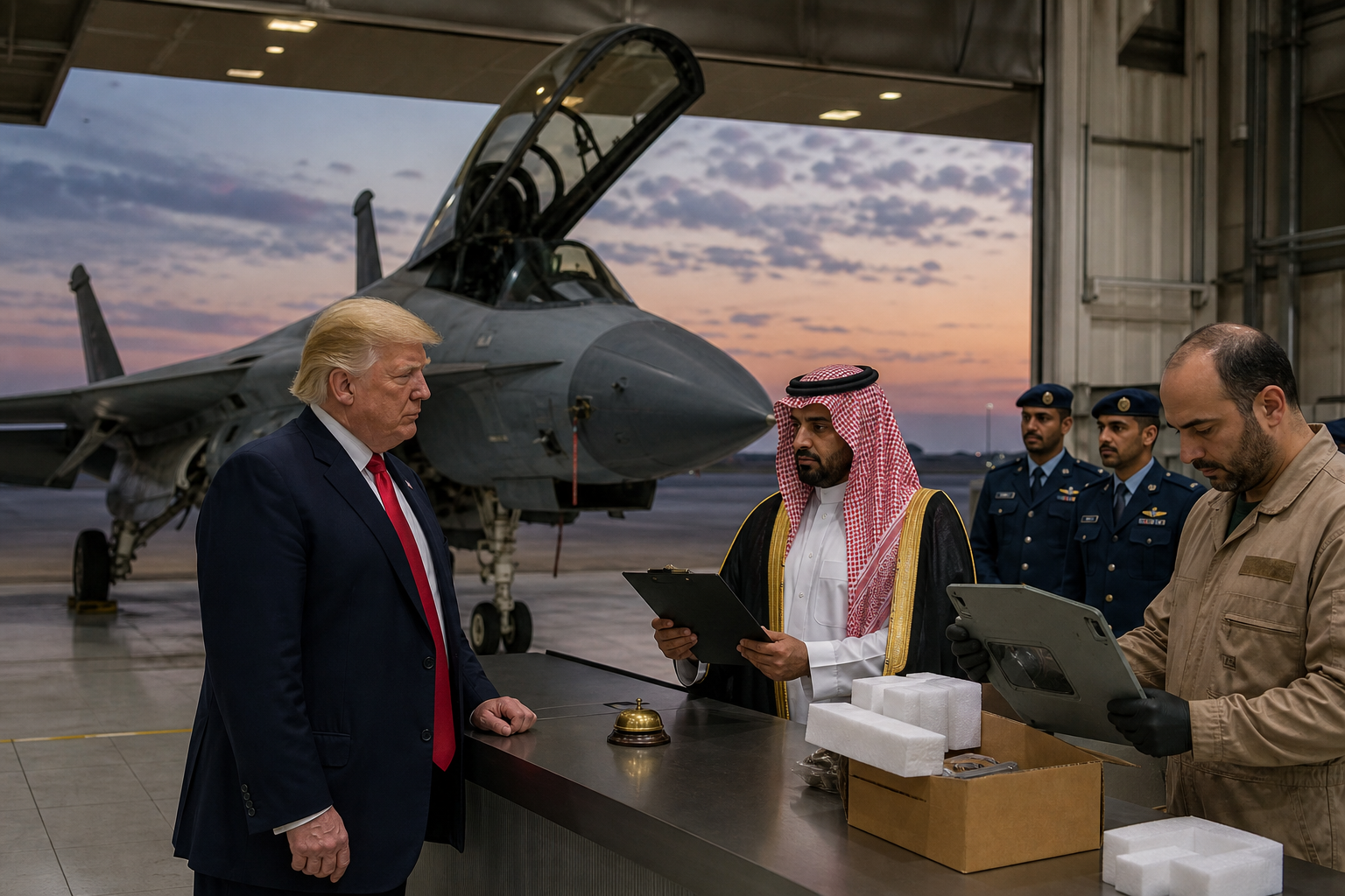 Editorial illustration for Saudi Arabia Adds Thirty-Day Return Policy to Fighter Jets