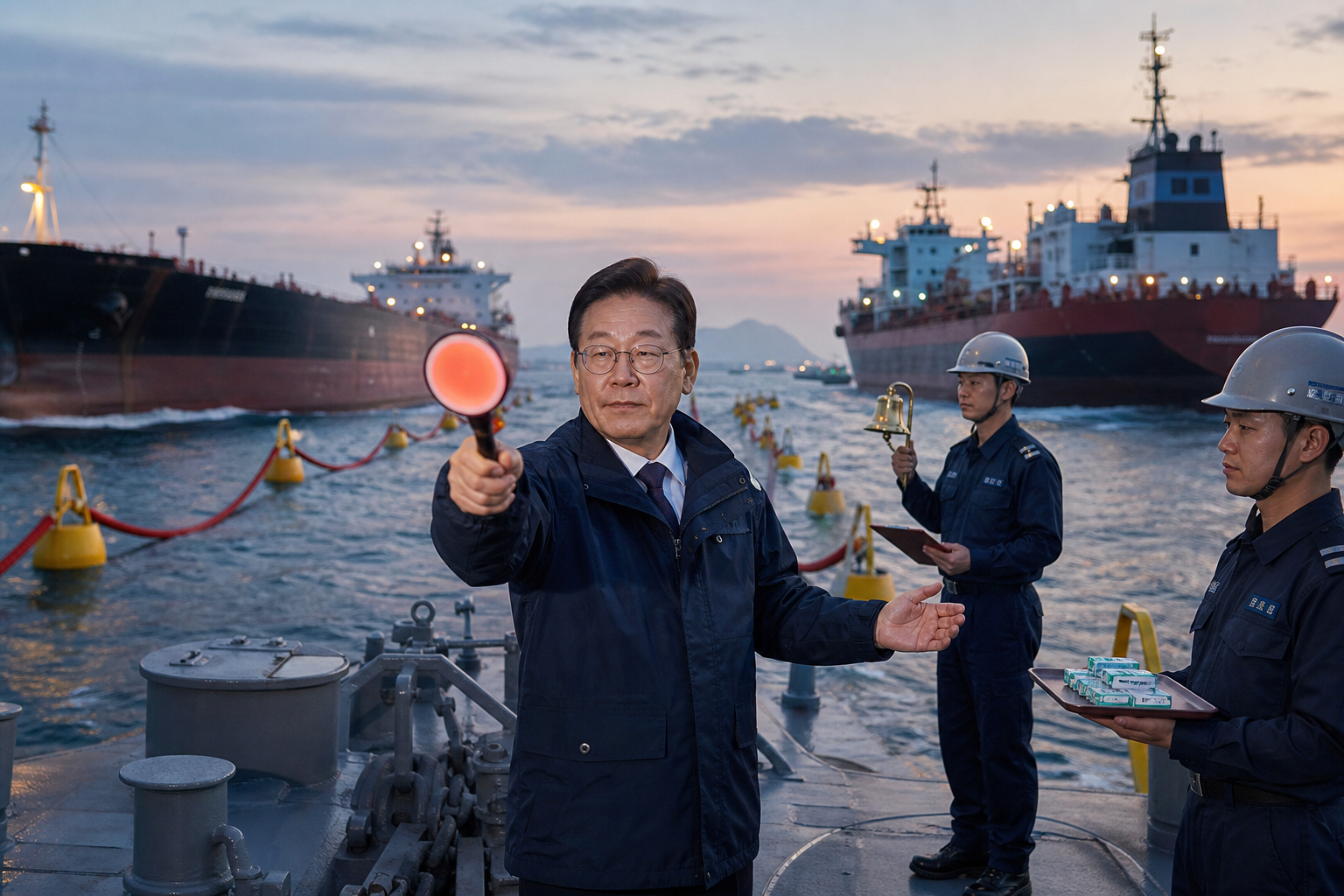 Editorial illustration for South Korea Turns Strait of Hormuz Into a No-Combat Valet Zone