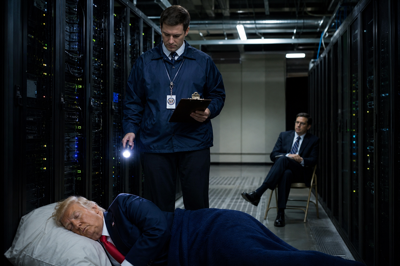 Editorial illustration for Congress Assigns Chaperones to Federal Server Racks