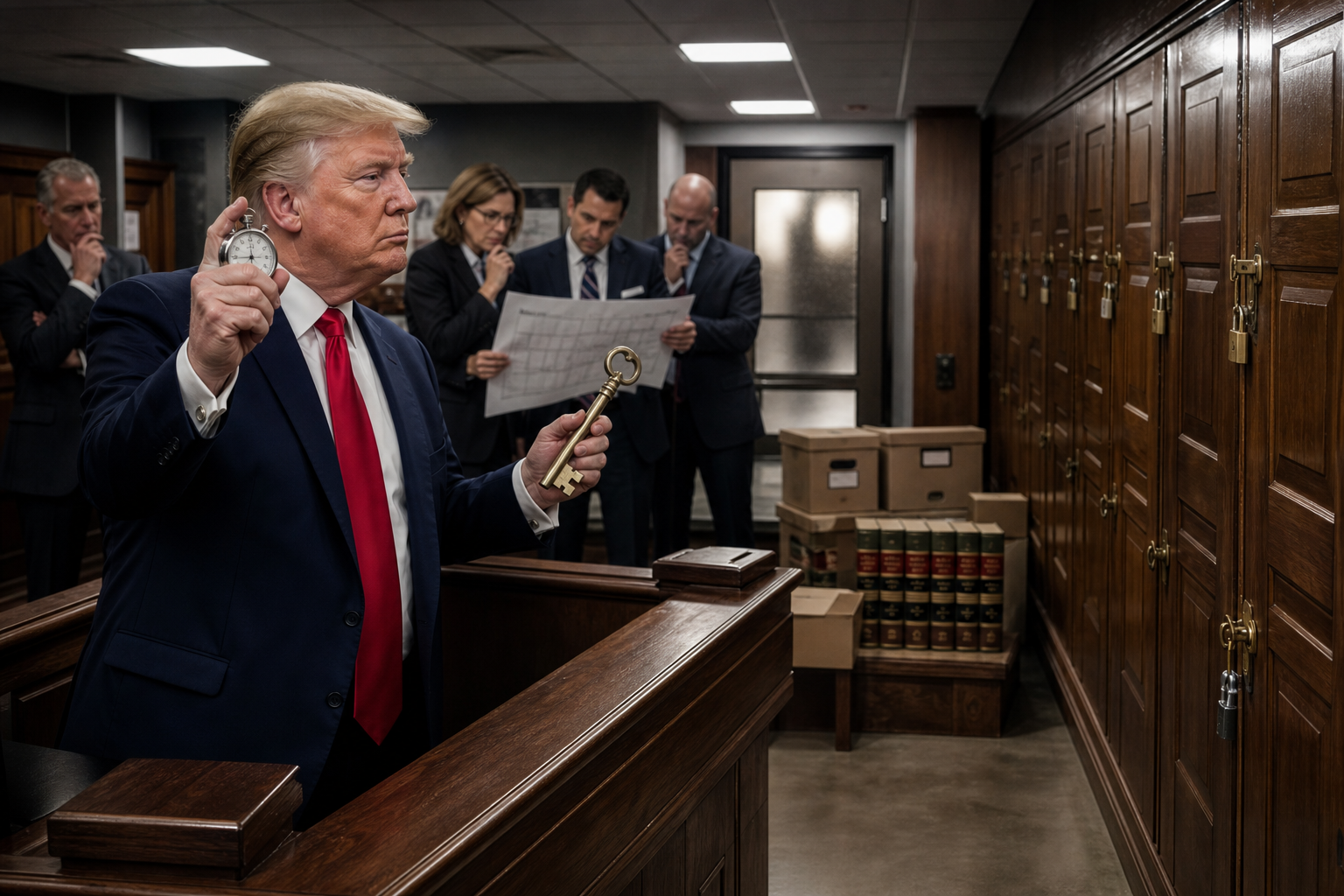 Editorial illustration for Trump Administration Replaces Law School Accreditation With One Giant Escape Room