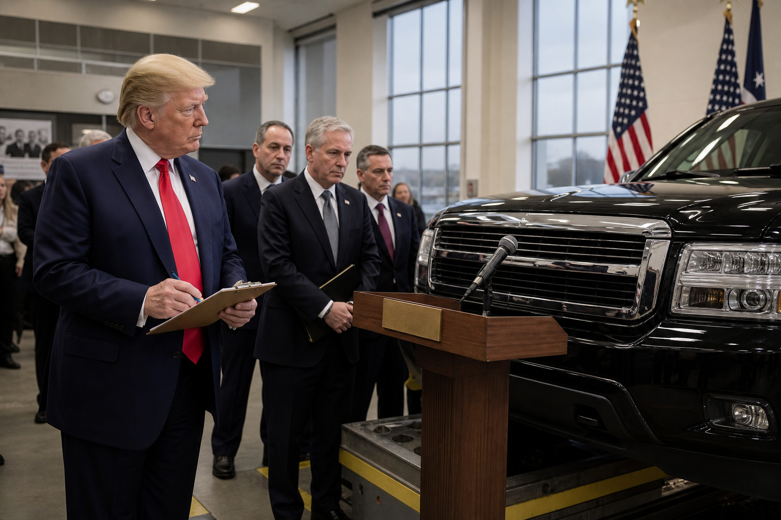 Editorial illustration for Trump Administration Lets SUVs Set Their Own Fuel Economy Goals