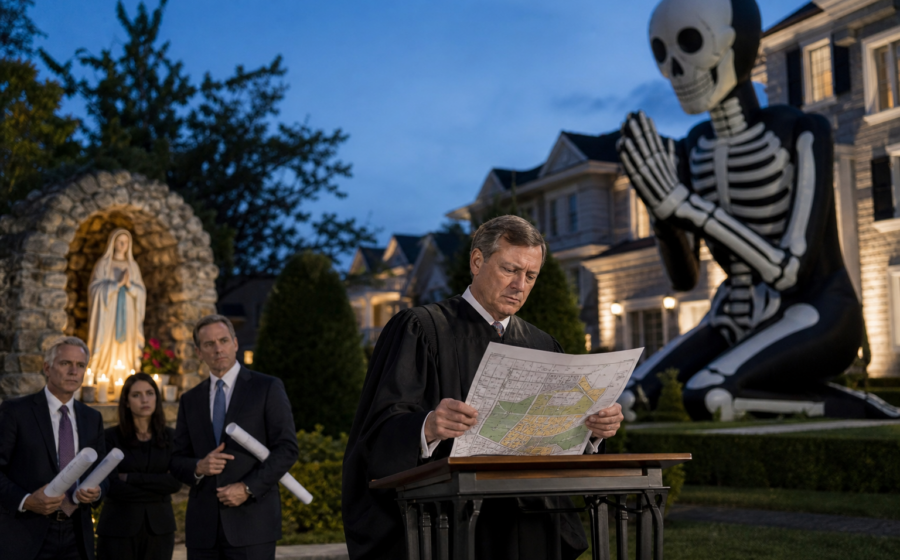 Editorial illustration for Supreme Court Recognizes Neighborhood Character as Kentucky’s Loudest Religion