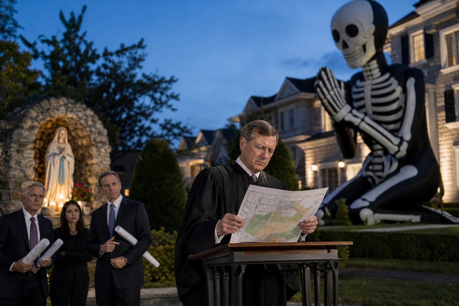 Editorial illustration for Supreme Court Recognizes Neighborhood Character as Kentucky’s Loudest Religion