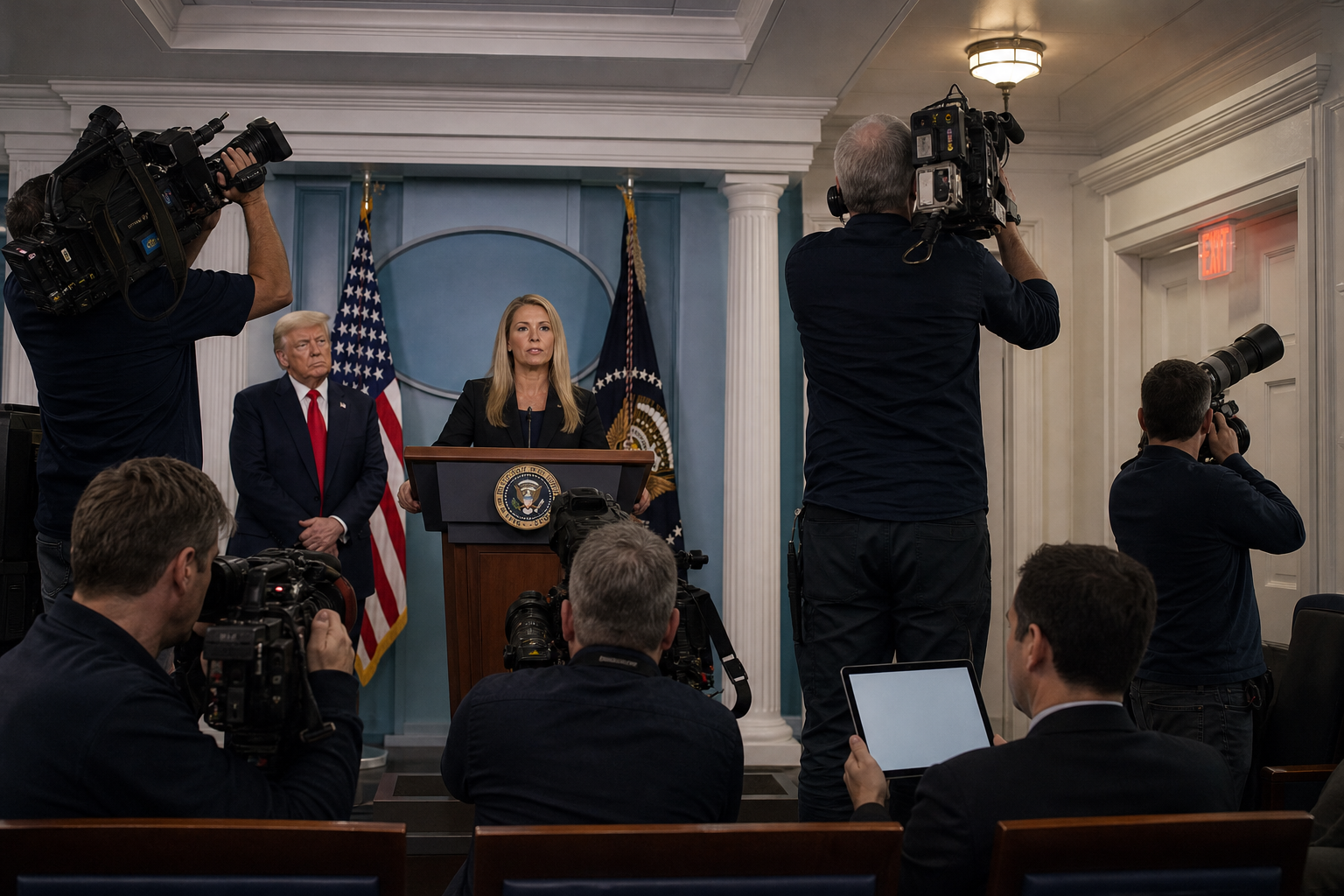 Editorial illustration for DOJ Tells Networks They Can’t All Look at Trump the Same Way