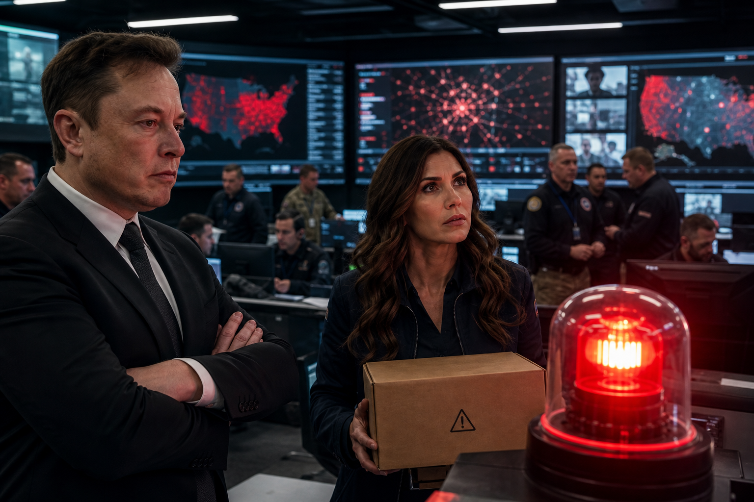 Editorial illustration for Musk and Noem Recall FEMA Smear, Warn It May Have Reached Other Facts
