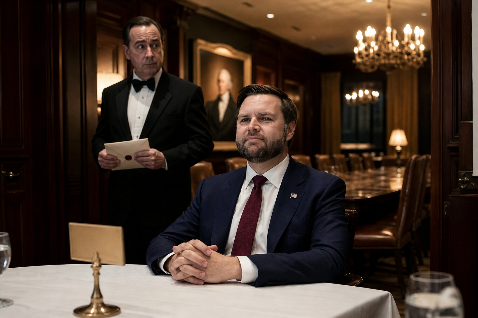 Editorial illustration for JD Vance Promises Democrats Their Accountability Table Will Be Ready in January