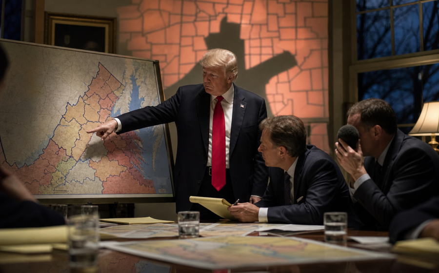 Editorial illustration for Virginia’s Redistricting Map Insists It Only Knew Louise Lucas Socially