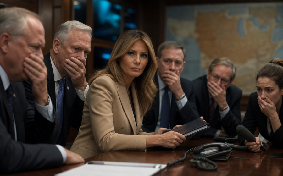 Editorial illustration for Melania Trump’s Ceasefire Reveals Washington Has Been Negotiating With Its Mouth Open