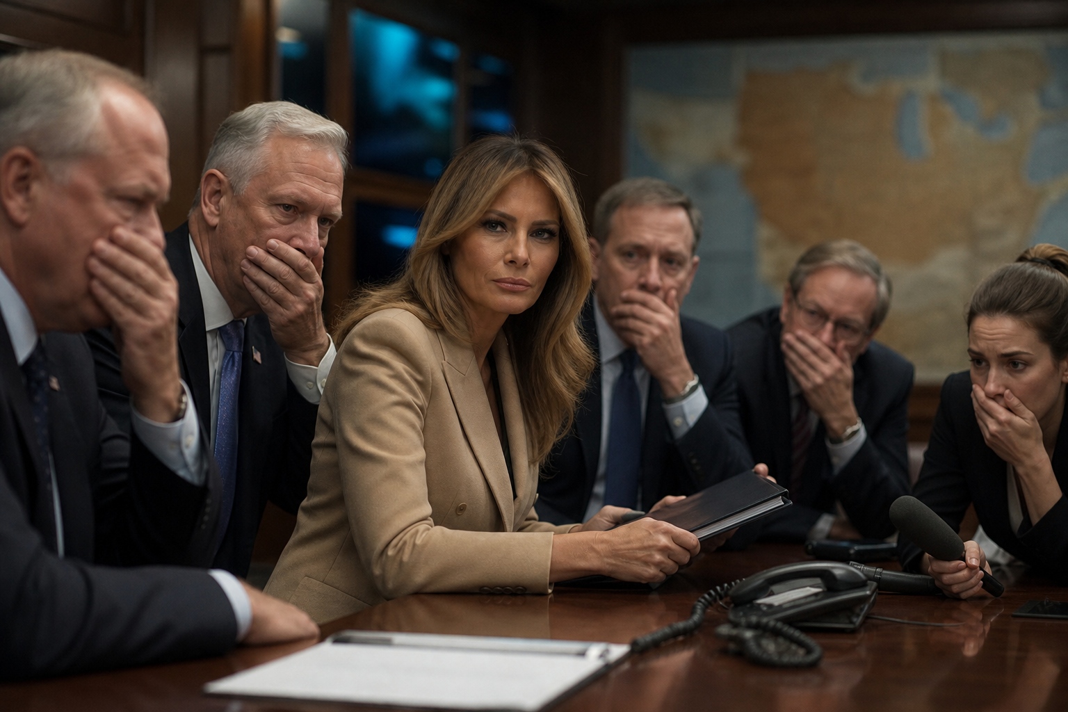Editorial illustration for Melania Trump’s Ceasefire Reveals Washington Has Been Negotiating With Its Mouth Open