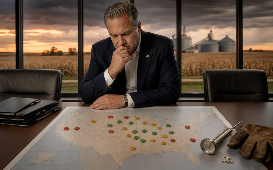 Editorial illustration for GOP Learns Rural Loyalty Has a Sell-By Date